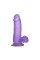 Фалоімітатор з мошонкою - Jelly Studs Crystal Dildo Small 6" Purple