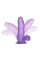 Фалоімітатор з мошонкою - Jelly Studs Crystal Dildo Small 6" Purple
