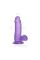 Фалоімітатор з мошонкою - Jelly Studs Crystal Dildo Small 6" Purple