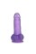 Фалоімітатор з мошонкою - Jelly Studs Crystal Dildo Small 6" Purple
