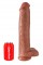 King Cock 15" Cock w Balls Tan