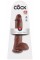 King Cock 10 inch Balls Brown