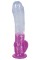Фалоімітатор з мошонкою - Ready Mate Clear/Lila
