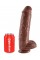 KC 11" Cock with Balls Brown