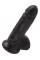 King Cock 7" Cock w Balls Dark