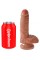 King Cock 7" Cock w Balls Tan