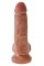 King Cock 7" Cock w Balls Tan