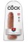 King Cock 7" Cock w Balls Tan