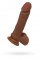 Фалоімітатор - RealStick Elite Mulatto, Realistic dildo with sucction cup, mulat, 21 cm