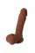Фалоімітатор - RealStick Elite Mulatto, Realistic dildo with sucction cup, mulat, 21 cm