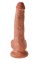 King Cock 6 Cock w Balls Tan