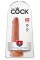 King Cock 6 Cock w Balls Tan
